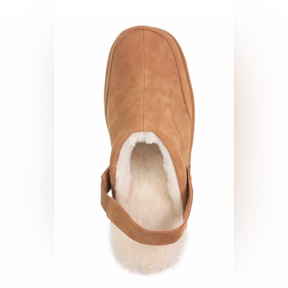 Joyspun Women's Faux Fur Convertible Clog Slippers New Size 9 Suede Platform - Picture 9 of 10